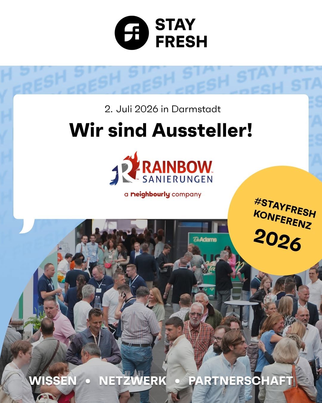 Stay Fresh Konferenz in Darmstadt: Rainbow Sanierungen ist dabei!