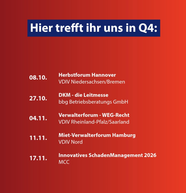 Unsere Termine in Q4